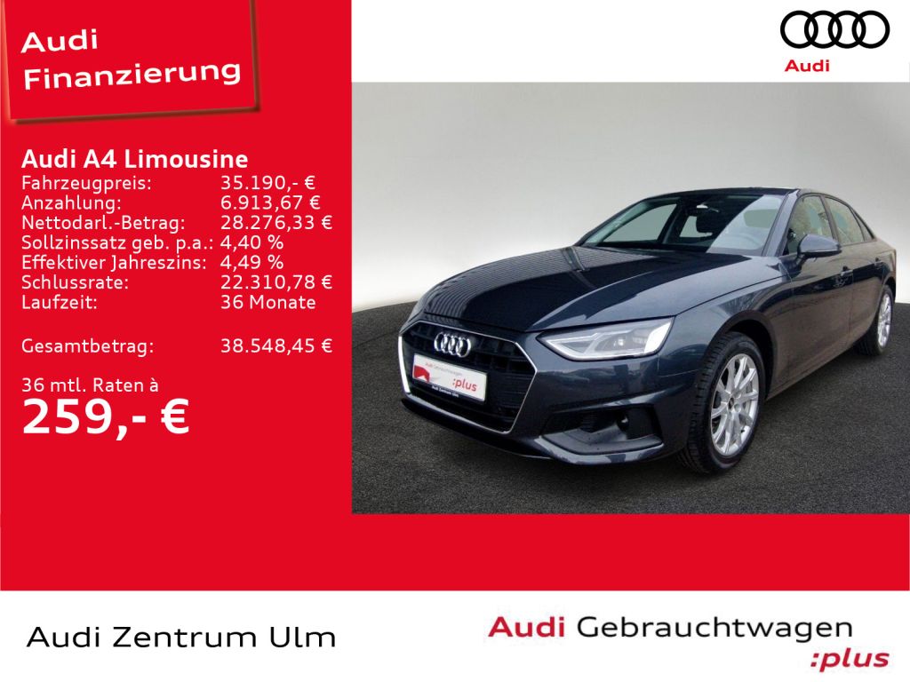 Audi A4 bei Gebrauchtwagen.expert - Hauptabbildung Audi A4 bei Gebrauchtwagen.expert - Hauptabbildung