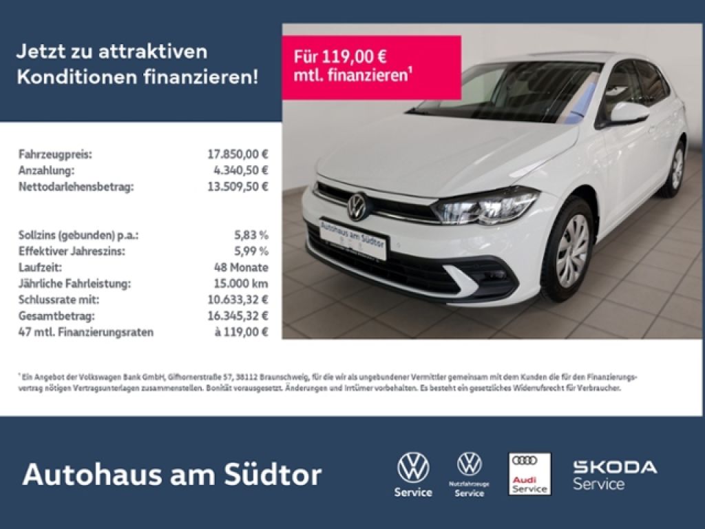 VW Polo bei Gebrauchtwagen.expert - Hauptabbildung VW Polo bei Gebrauchtwagen.expert - Hauptabbildung