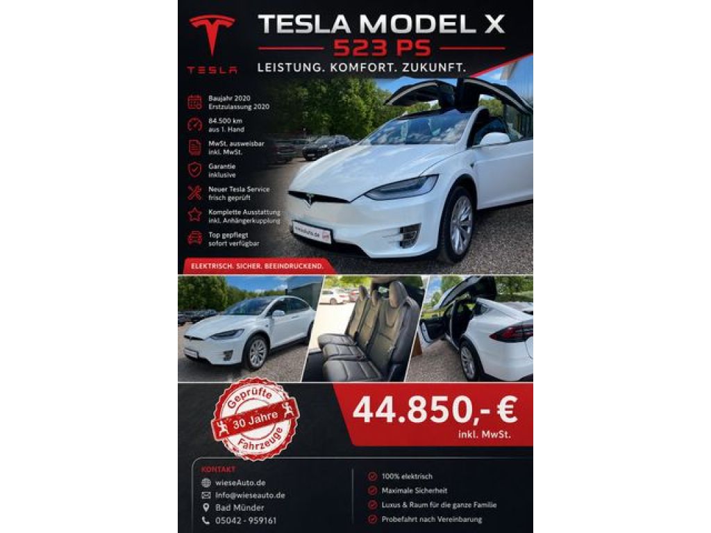 Tesla Model X bei Gebrauchtwagen.expert - Hauptabbildung Tesla Model X bei Gebrauchtwagen.expert - Hauptabbildung