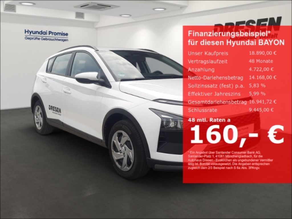 Hyundai Bayon bei Gebrauchtwagen.expert - Hauptabbildung Hyundai Bayon bei Gebrauchtwagen.expert - Hauptabbildung