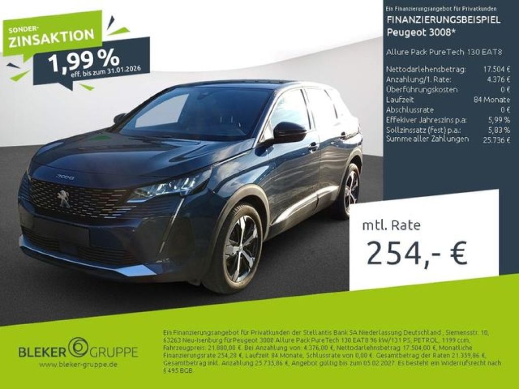 Peugeot 3008 bei Gebrauchtwagen.expert - Hauptabbildung Peugeot 3008 bei Gebrauchtwagen.expert - Hauptabbildung