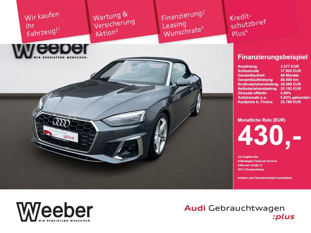 Audi A5 Cabriolet bei Gebrauchtwagen.expert - Hauptabbildung Audi A5 Cabriolet bei Gebrauchtwagen.expert - Hauptabbildung