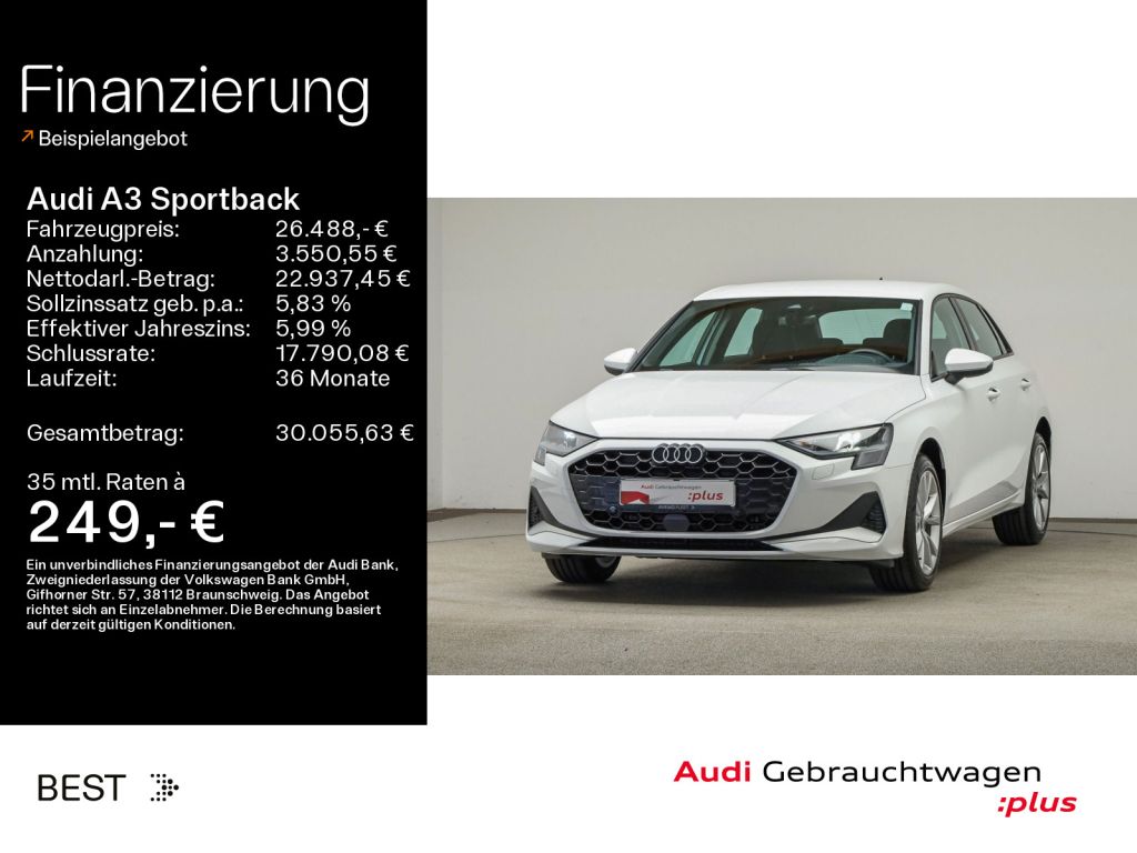 Audi A3 Sportback bei Gebrauchtwagen.expert - Hauptabbildung Audi A3 Sportback bei Gebrauchtwagen.expert - Hauptabbildung