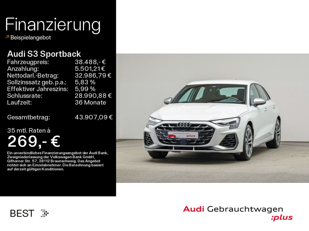 Audi S3 Sportback bei Gebrauchtwagen.expert - Hauptabbildung Audi S3 Sportback bei Gebrauchtwagen.expert - Hauptabbildung