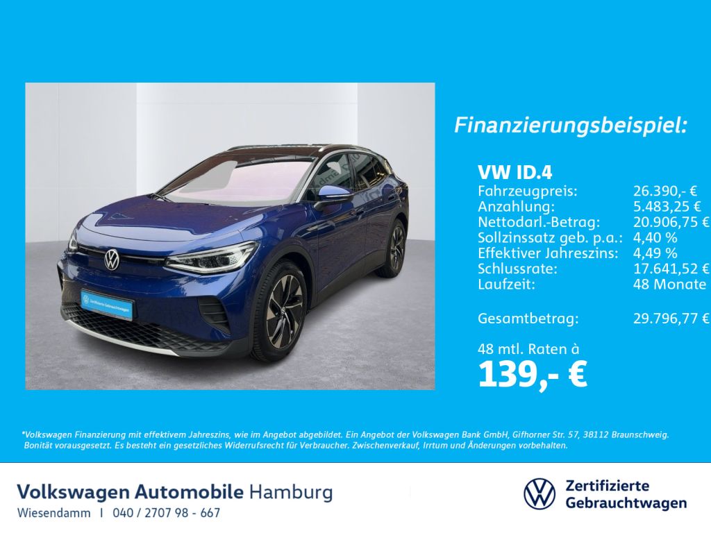 VW ID.4 bei Gebrauchtwagen.expert - Hauptabbildung VW ID.4 bei Gebrauchtwagen.expert - Hauptabbildung