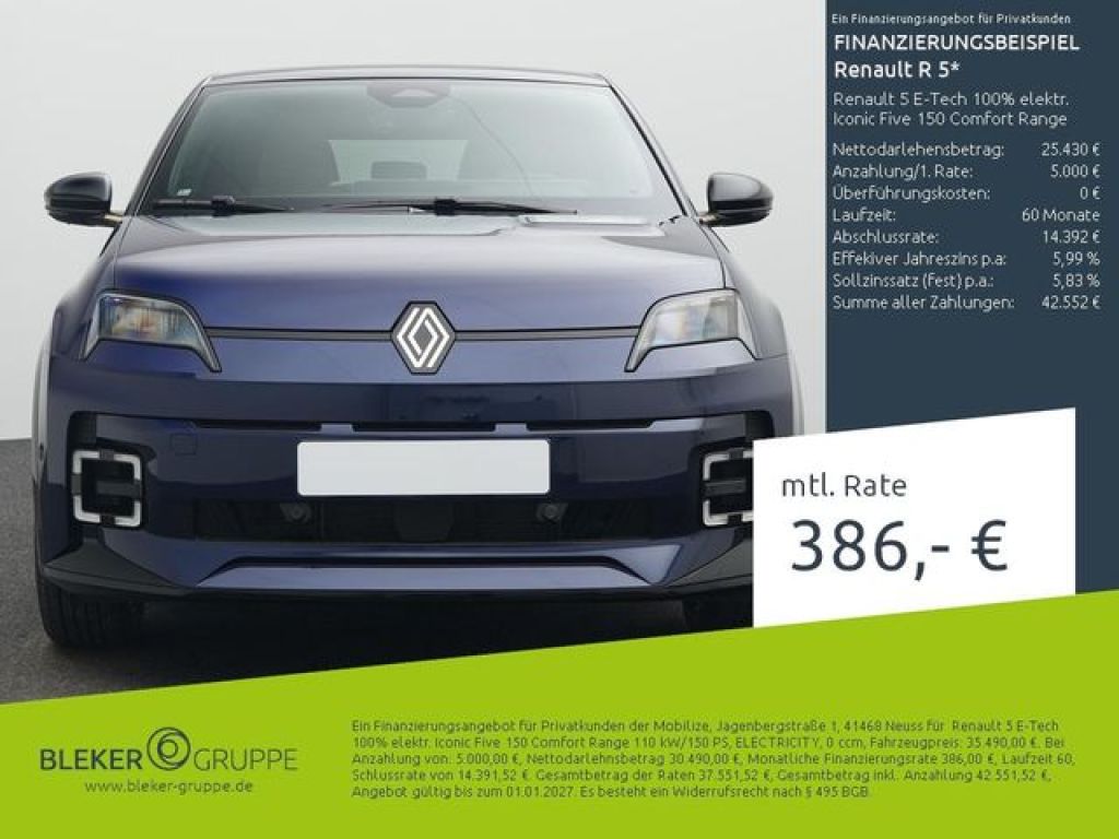 Renault R5 bei Gebrauchtwagen.expert - Hauptabbildung Renault R5 bei Gebrauchtwagen.expert - Hauptabbildung