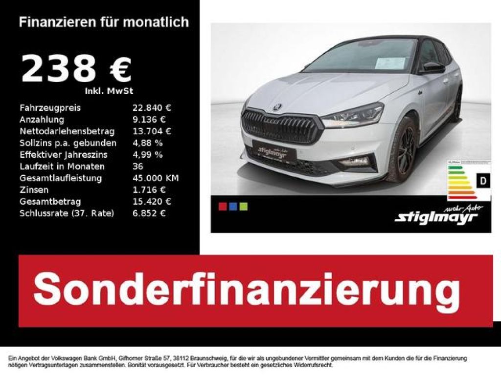 Skoda Fabia bei Gebrauchtwagen.expert - Hauptabbildung Skoda Fabia bei Gebrauchtwagen.expert - Hauptabbildung