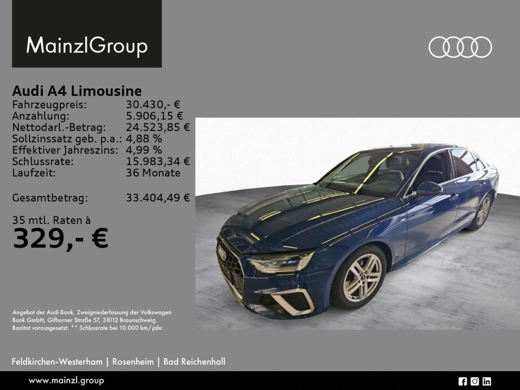Audi A4 bei Gebrauchtwagen.expert - Hauptabbildung Audi A4 bei Gebrauchtwagen.expert - Hauptabbildung