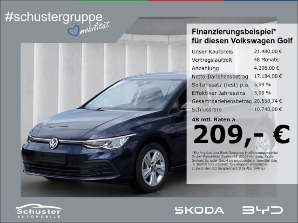 VW Golf VIII bei Gebrauchtwagen.expert - Hauptabbildung VW Golf VIII bei Gebrauchtwagen.expert - Hauptabbildung