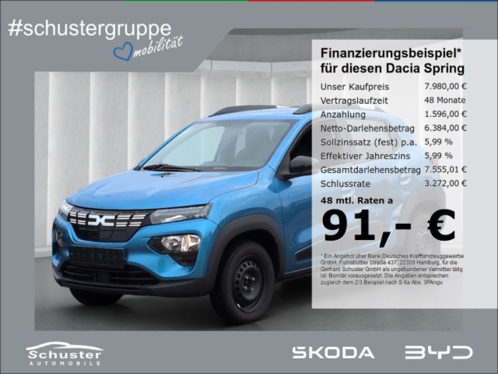 Dacia Spring bei Gebrauchtwagen.expert - Hauptabbildung Dacia Spring bei Gebrauchtwagen.expert - Hauptabbildung