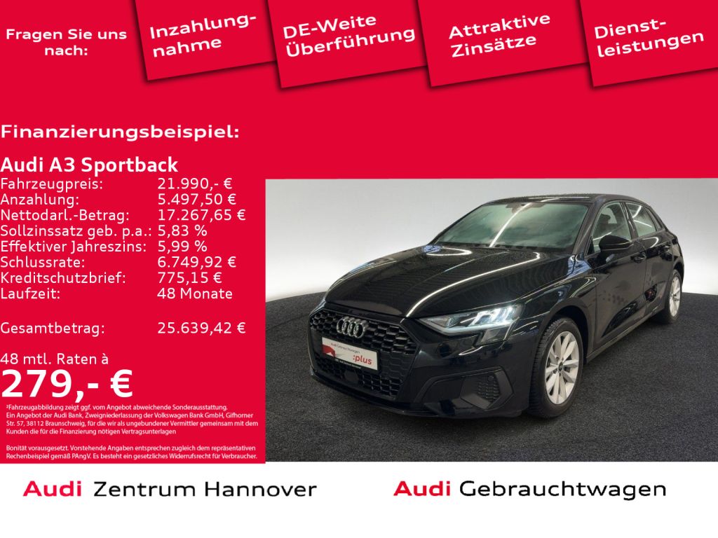 Audi A3 Sportback bei Gebrauchtwagen.expert - Hauptabbildung Audi A3 Sportback bei Gebrauchtwagen.expert - Hauptabbildung